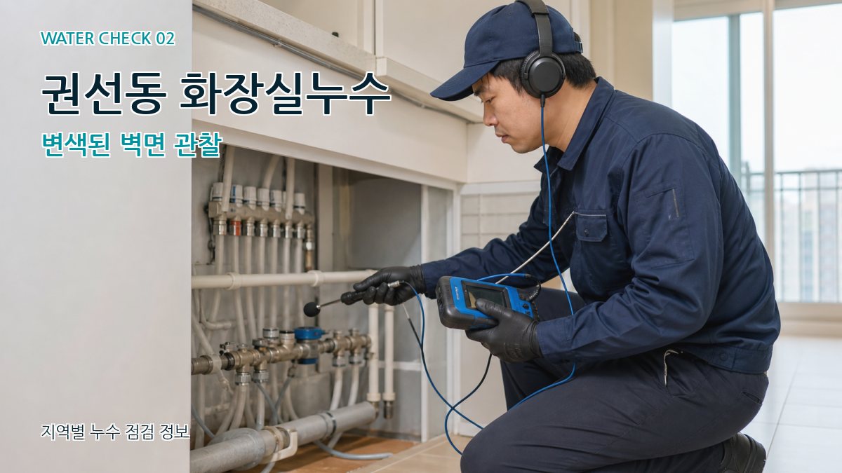 권선동 화장실누수 누수탐지 이미지