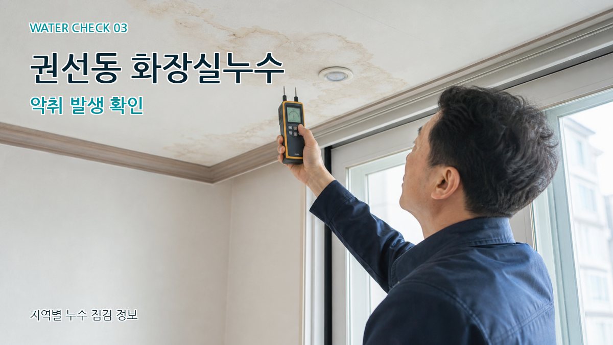 권선동 천장누수 누수탐지 이미지
