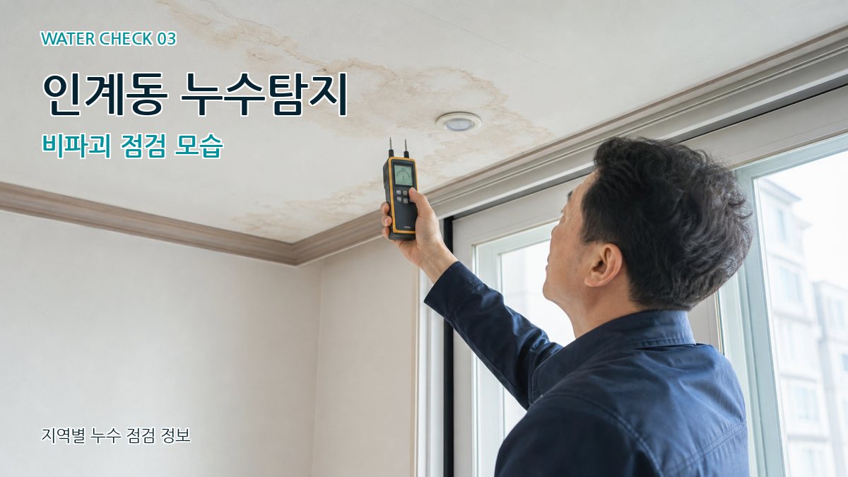 인계동 누수탐지 비파괴 점검 모습