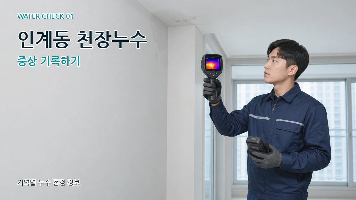 인계동 천장누수 증상 기록하기