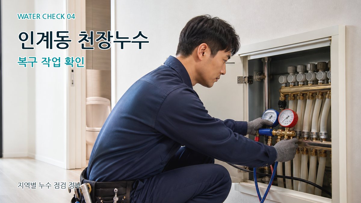 인계동 천장누수 복구 작업 확인