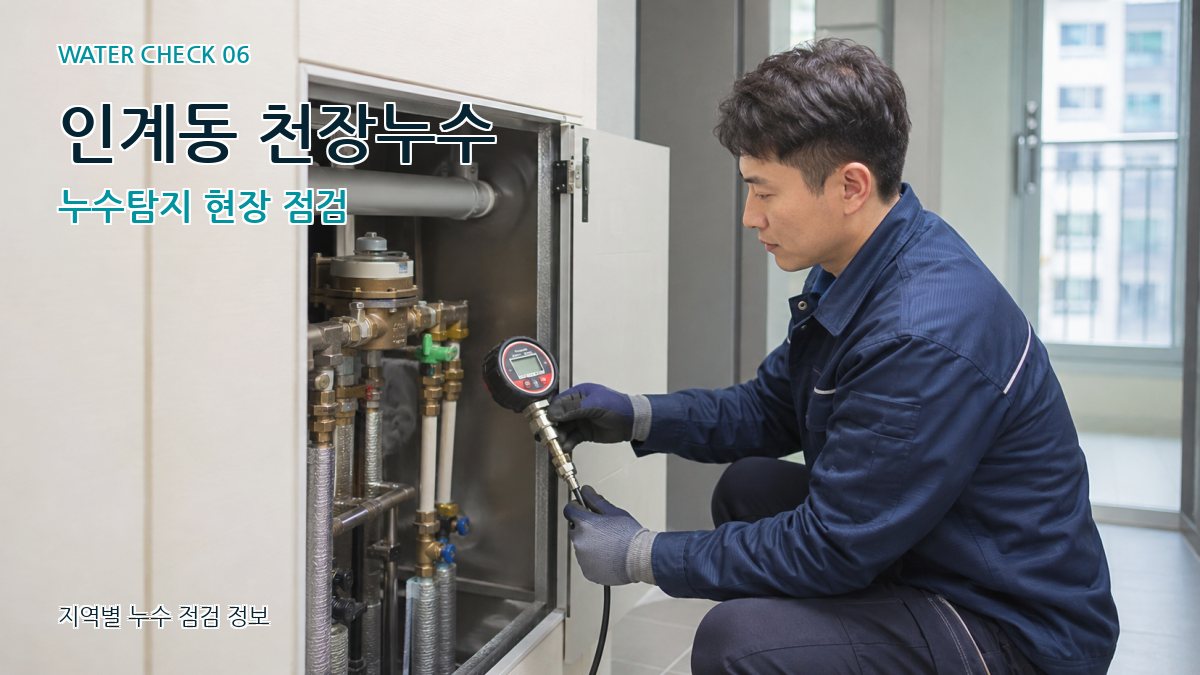 인계동 천장누수 누수탐지 현장 점검