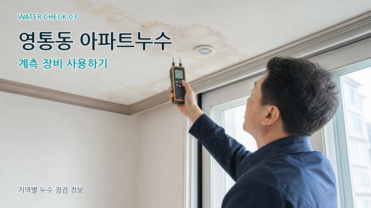영통동 천장누수 누수탐지 이미지