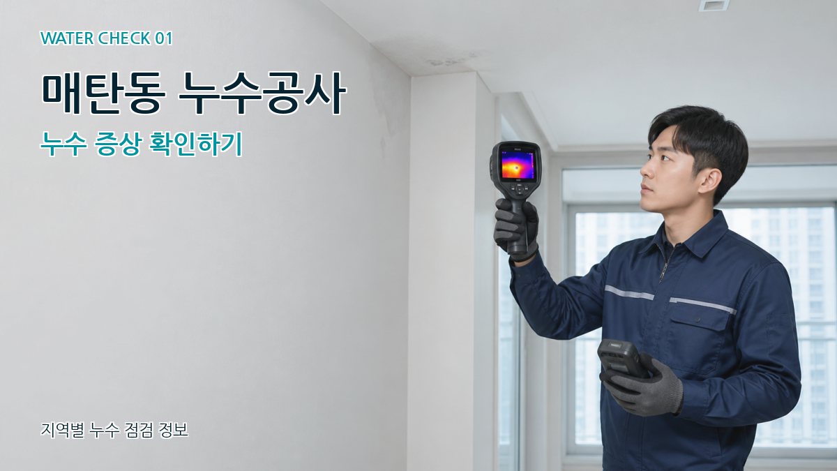 매탄동 누수공사 누수 증상 확인하기