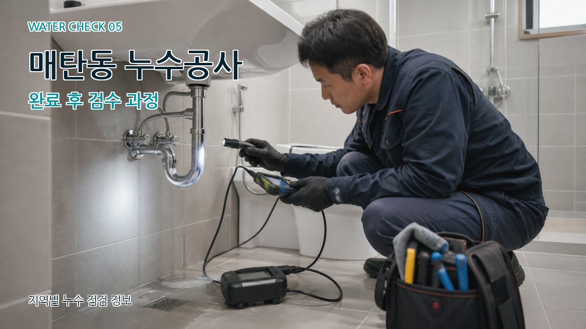 매탄동 누수공사 완료 후 검수 과정