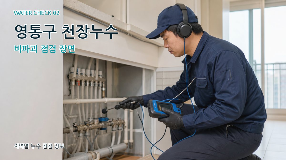 영통구 천장누수 비파괴 점검 장면