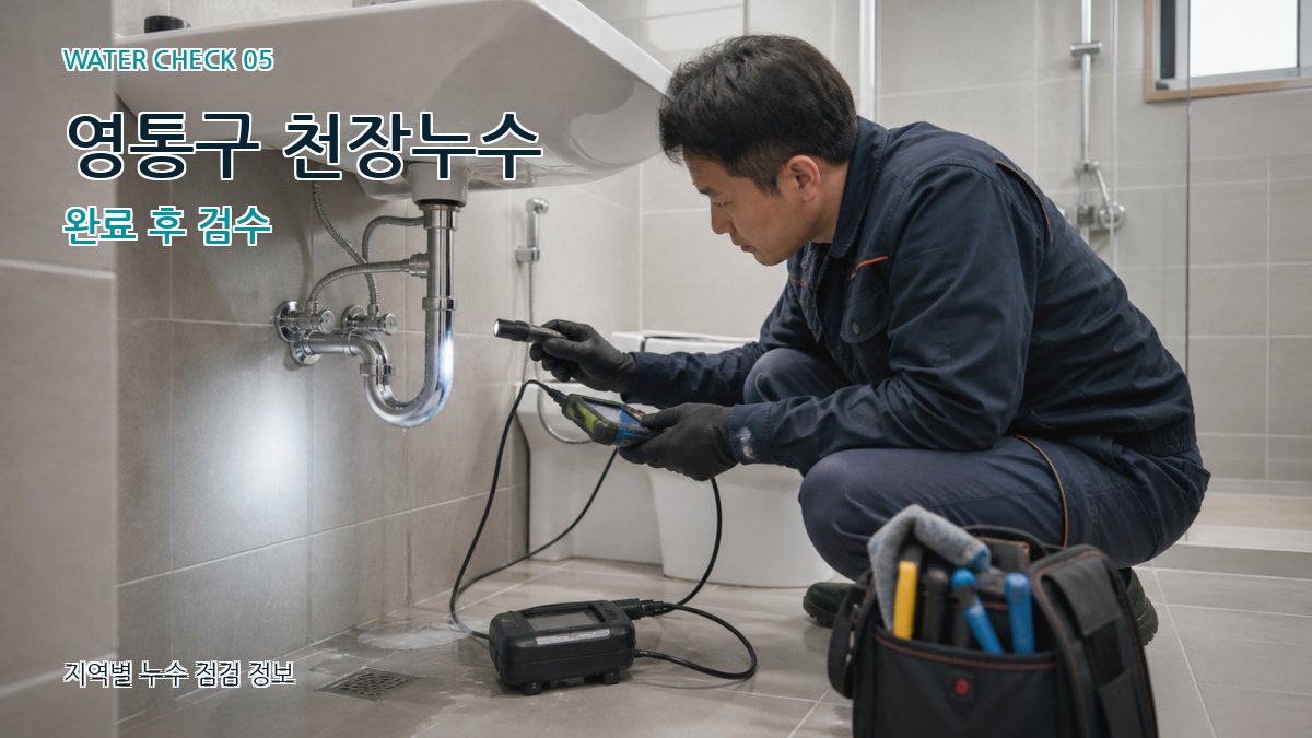 영통구 천장누수 완료 후 검수