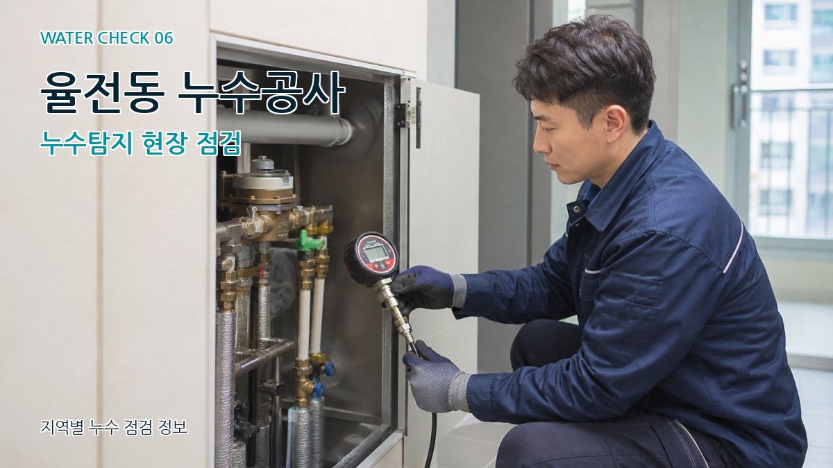 율전동 누수공사 누수탐지 현장 점검