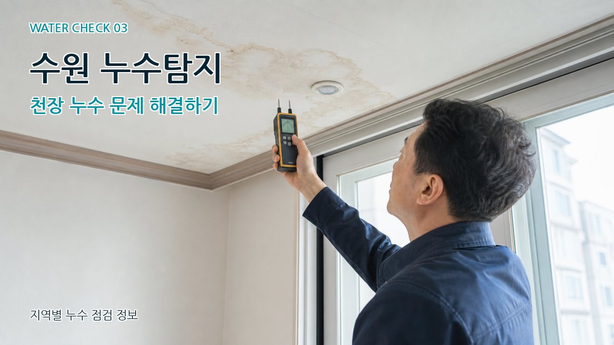수원 누수탐지 천장 누수 문제 해결하기