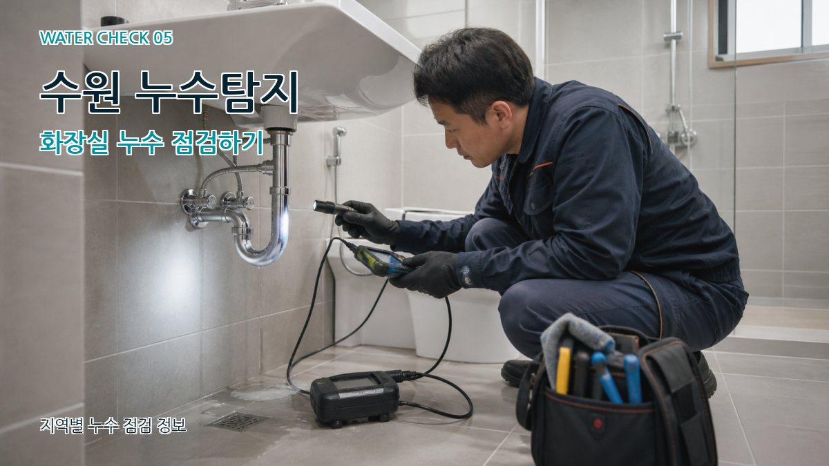 수원 누수탐지 화장실 누수 점검하기
