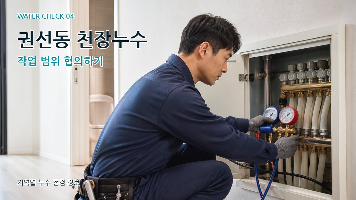 권선동 천장누수 작업 범위 협의하기