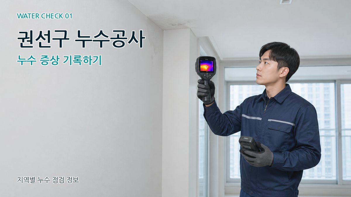 권선구 아파트누수 누수탐지 이미지