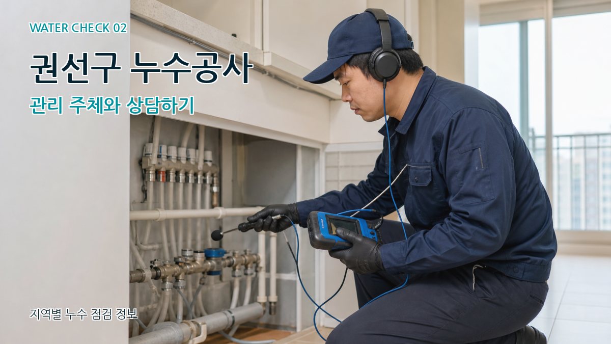 권선구 화장실누수 누수탐지 이미지