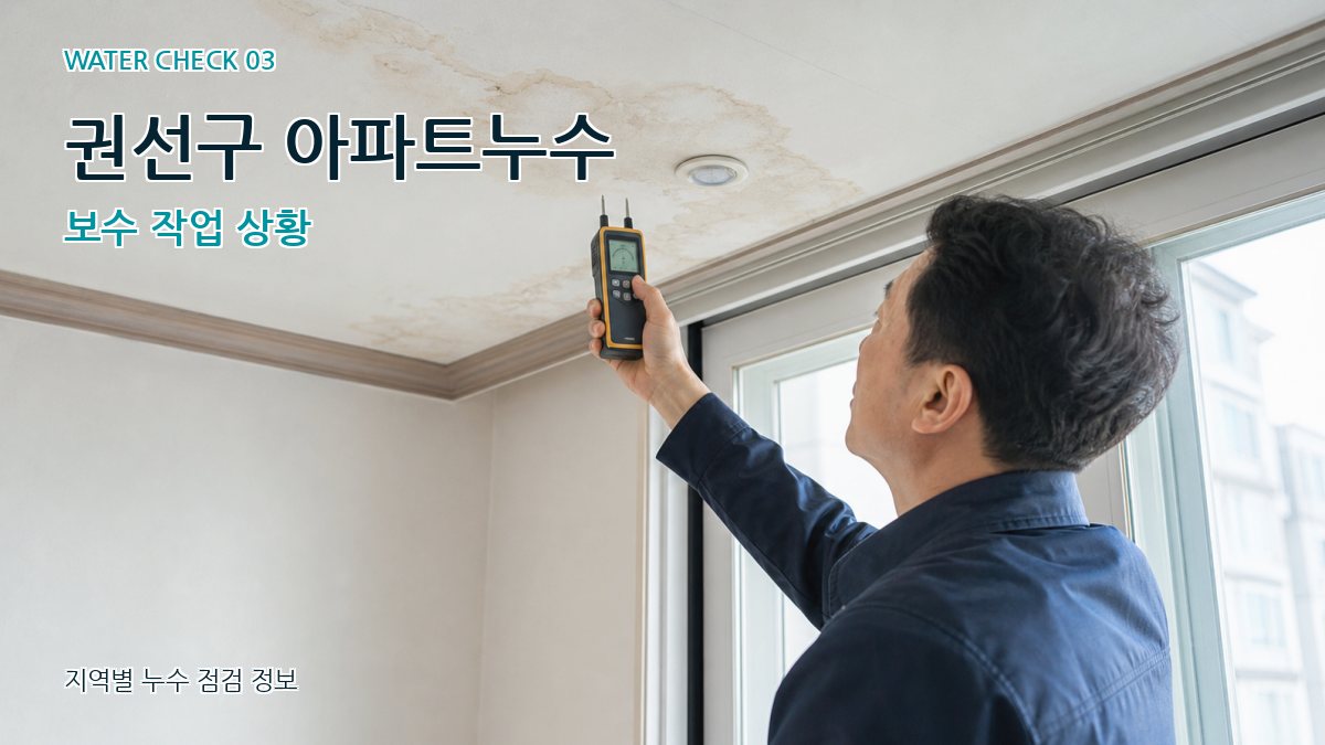 권선구 천장누수 누수탐지 이미지