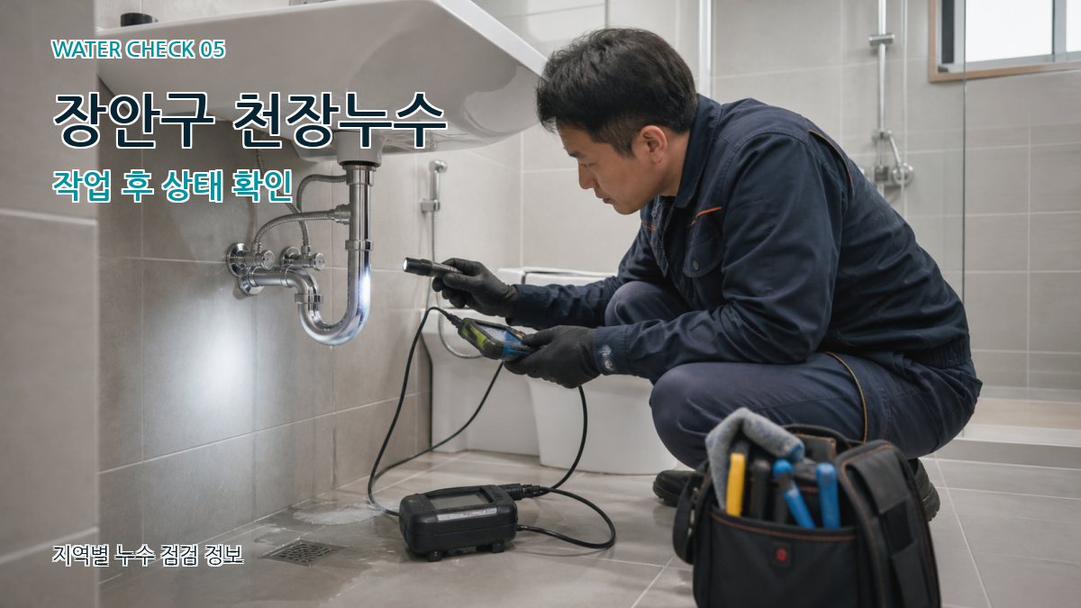장안구 천장누수 작업 후 상태 확인