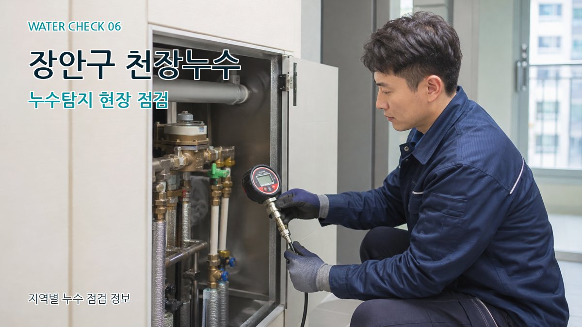 장안구 천장누수 누수탐지 현장 점검