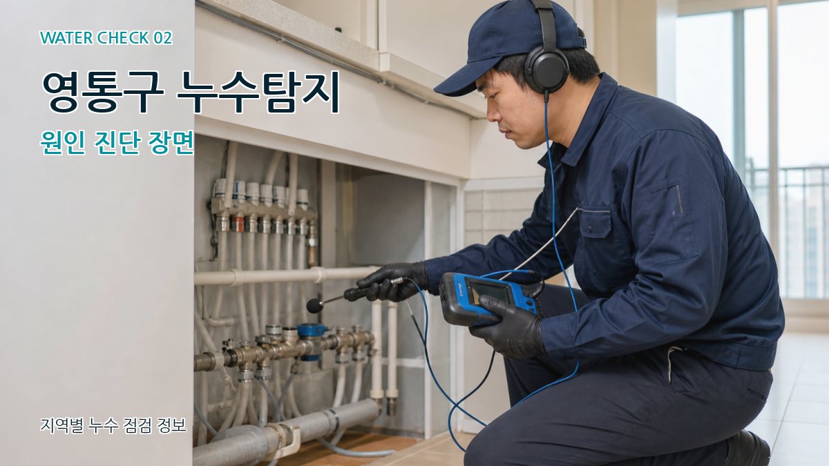 영통구 화장실누수 누수탐지 이미지