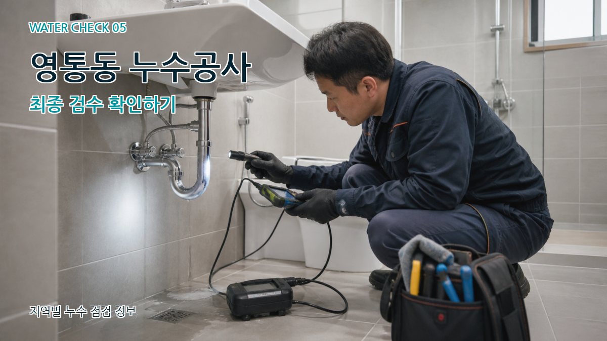 영통동 누수공사 최종 검수 확인하기
