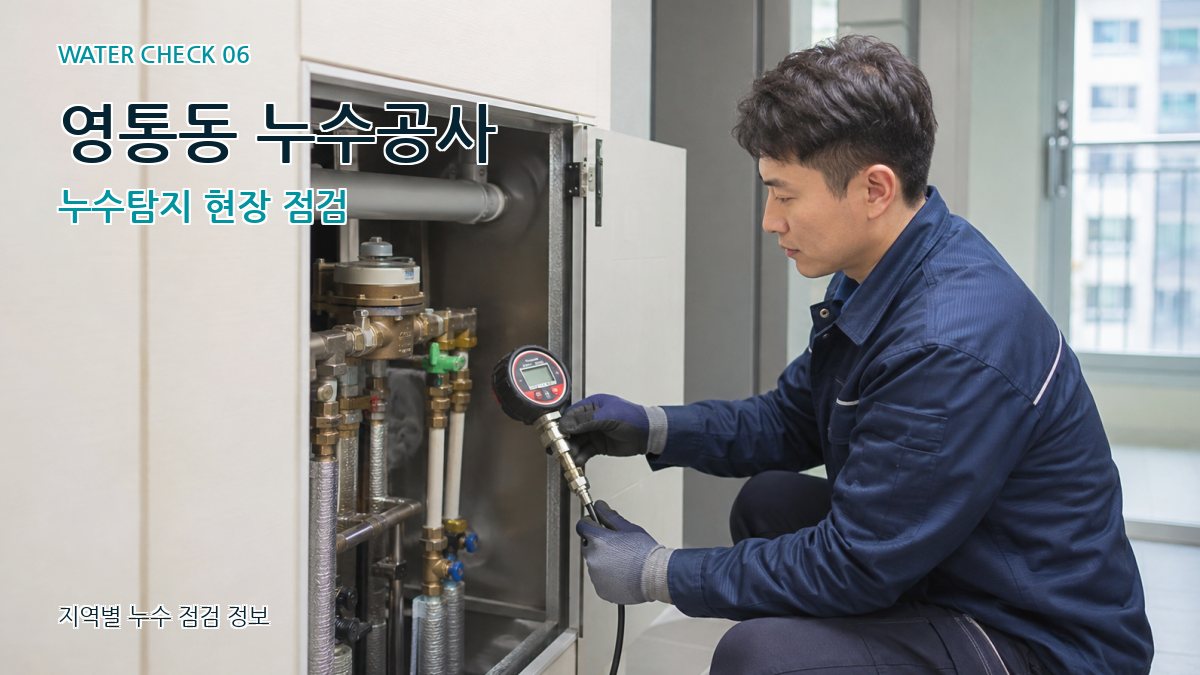 영통동 누수공사 누수탐지 현장 점검