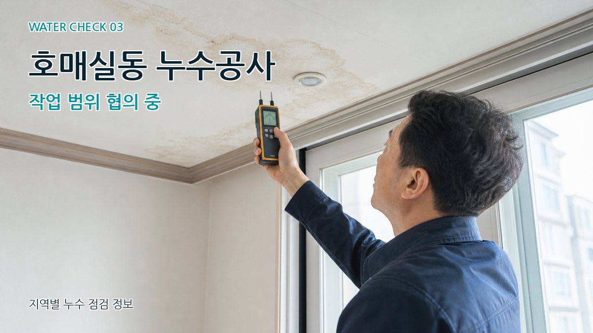 호매실동 천장누수 누수탐지 이미지