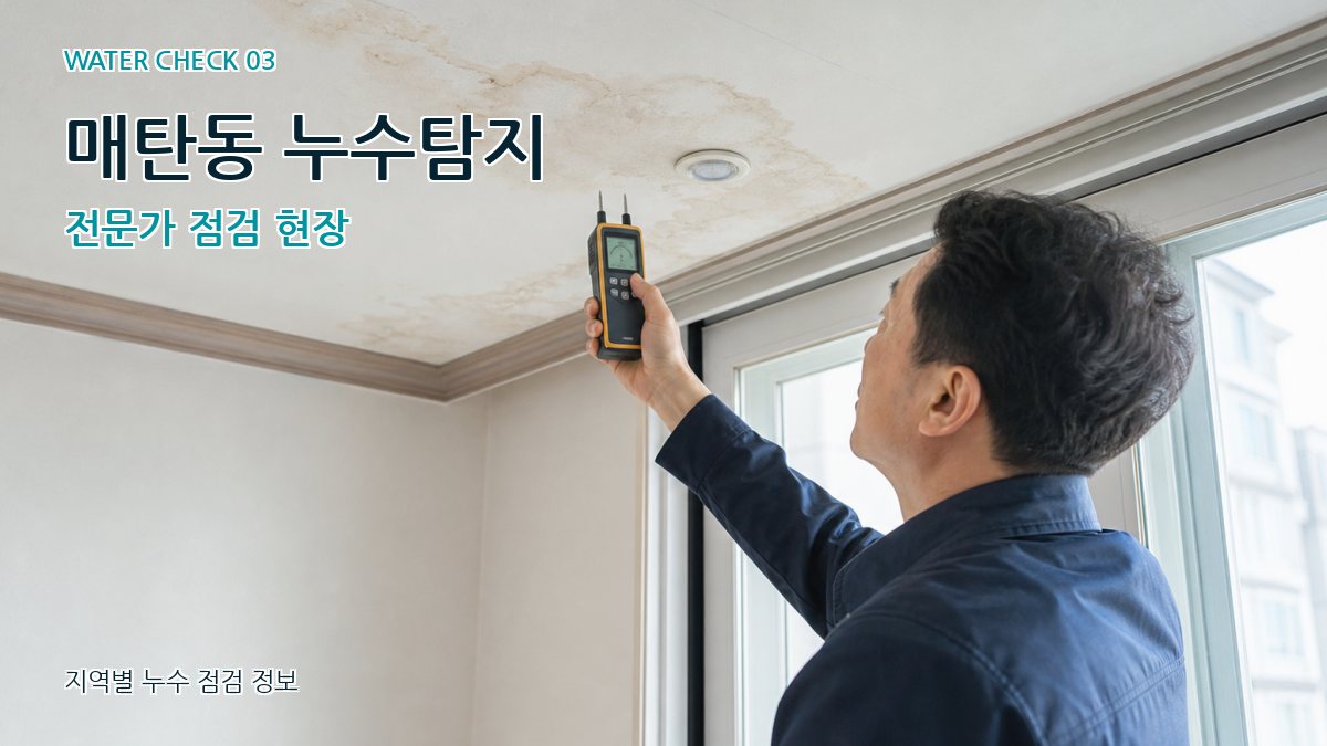매탄동 누수탐지 전문가 점검 현장