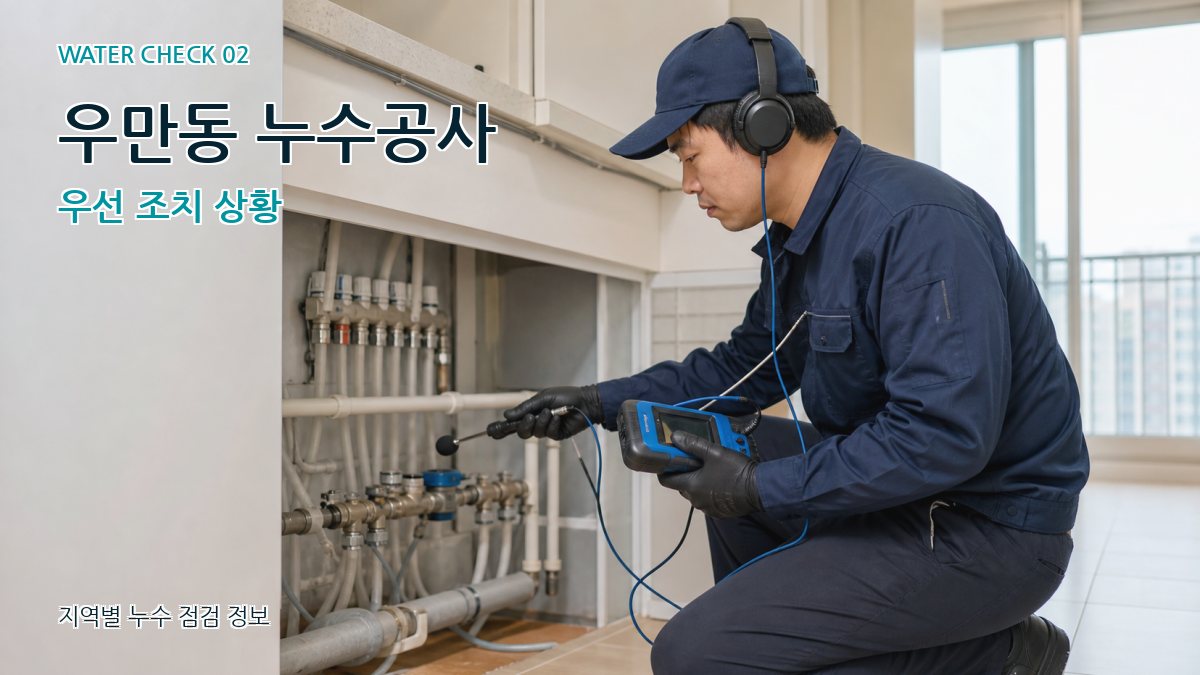 우만동 누수공사 우선 조치 상황