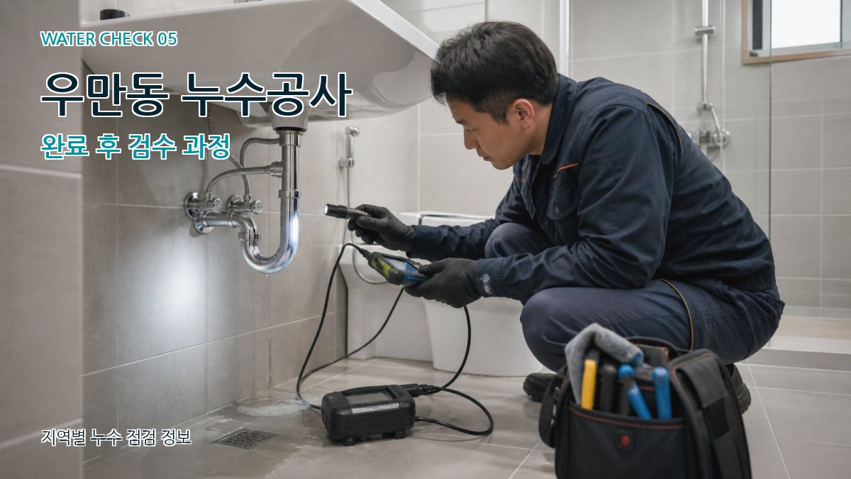 우만동 누수공사 완료 후 검수 과정