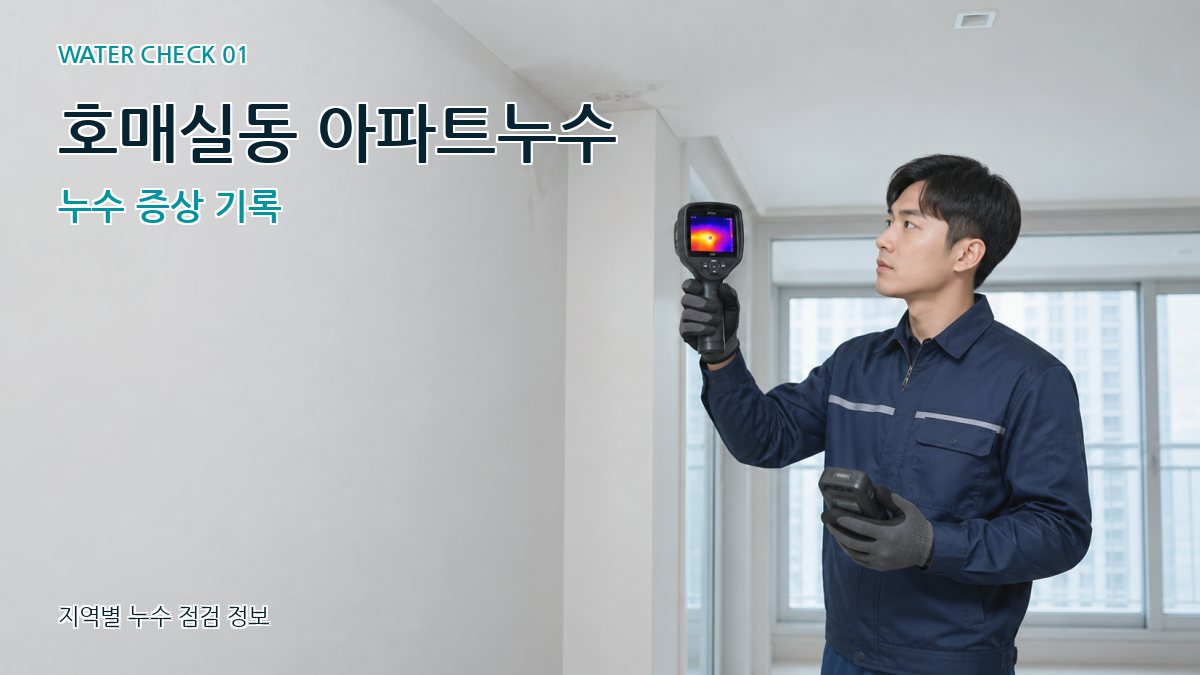 호매실동 아파트누수 누수탐지 이미지