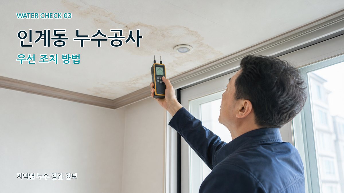 인계동 천장누수 누수탐지 이미지