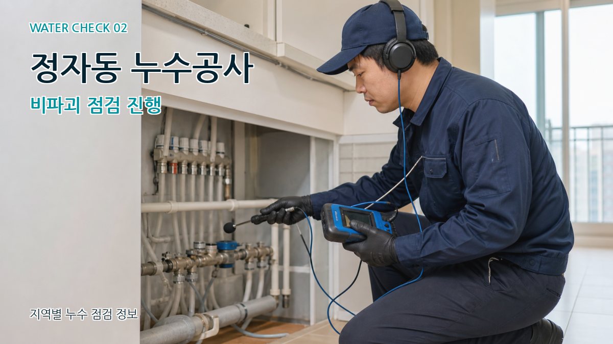 정자동 누수공사 비파괴 점검 진행